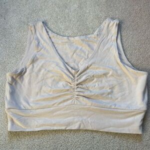 Prana Soft Cream Ruched Bra